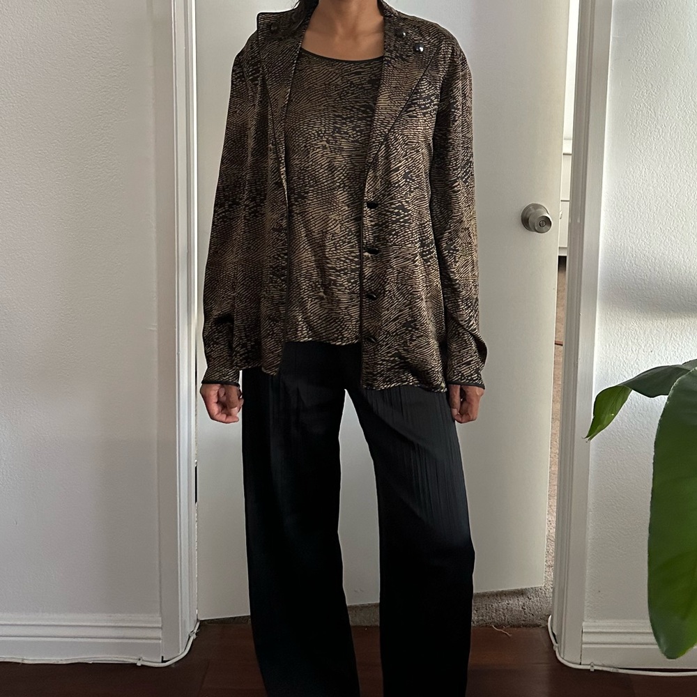 Valentino Boutique Silk Tank & Jacket Set